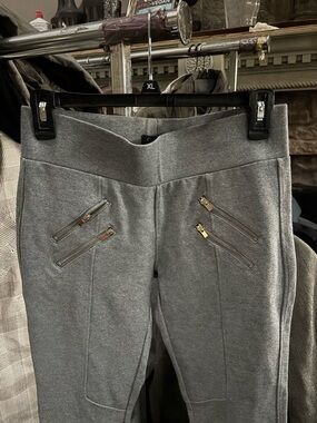 Gray Zip Pocket stretch 
 Pants